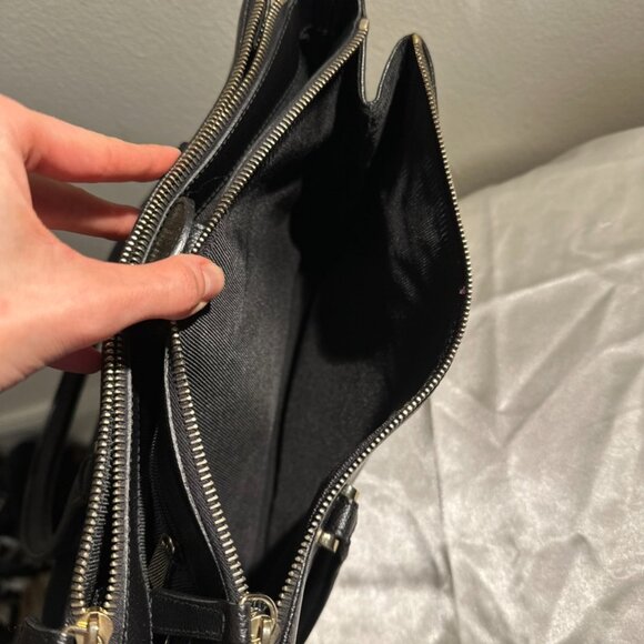 FURLA Black Leather Tote Bag - Picture 6 of 8